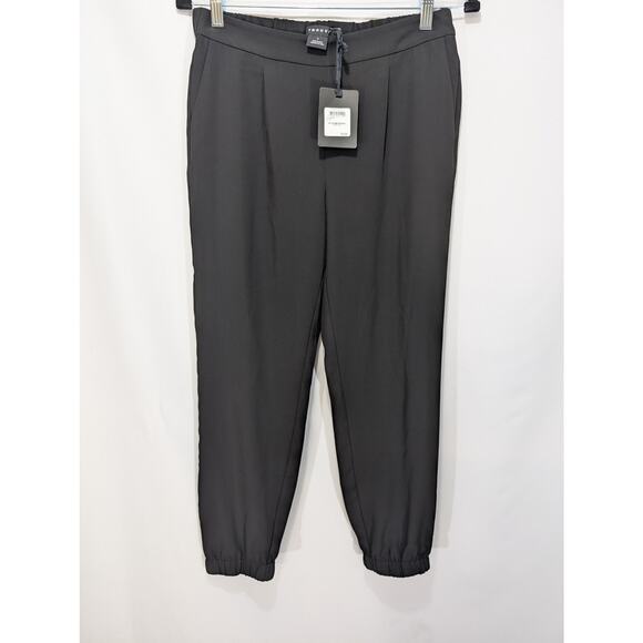 Trouvé Nordstrom Black Elastic Cuff Jogger Pants Size 4 NWT - Picture 1 of 7